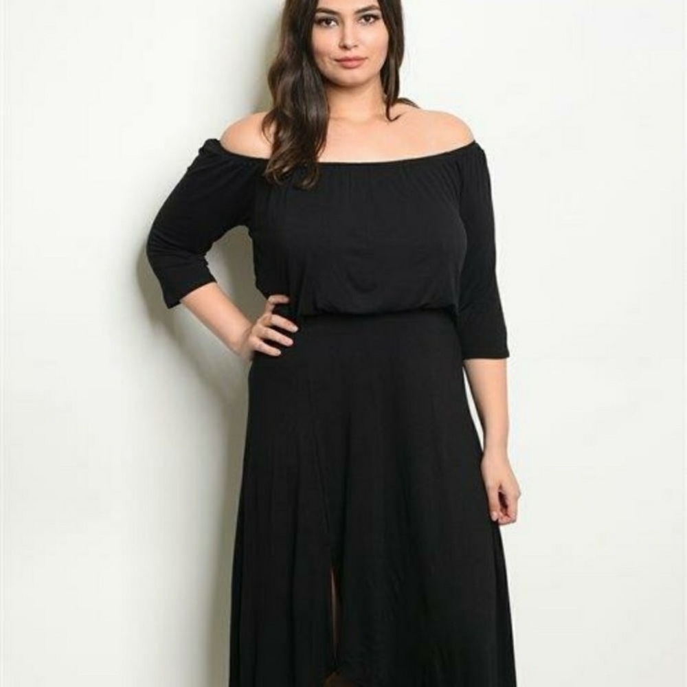 GORGEOUS & FUN Black hi/low dress
